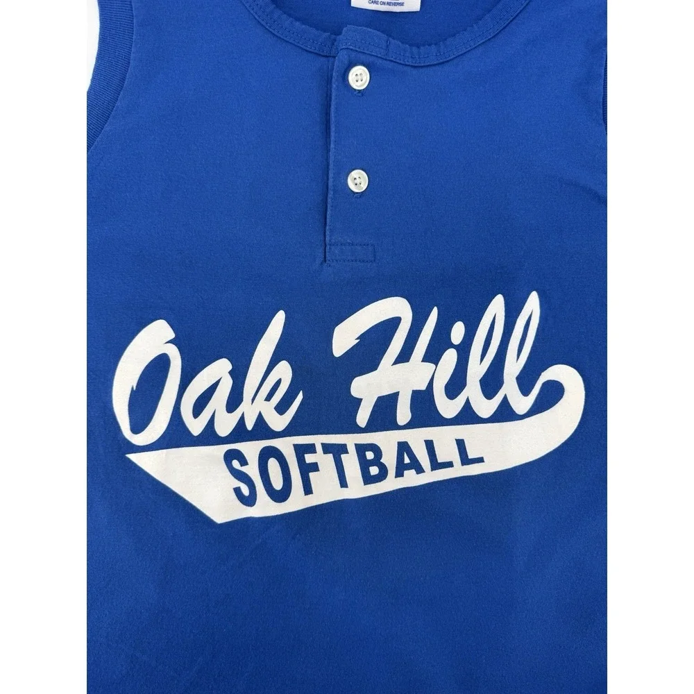 Vintage‎ 90s Eagle USA Oak Hill Softball Jersey Size S Single Stitch Made in USA